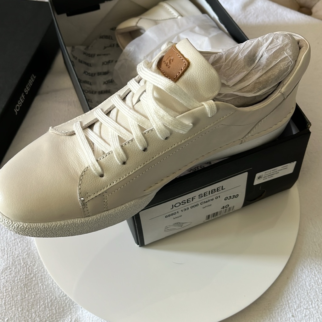 Joseph Seibel Leather Sneakers White Brand New